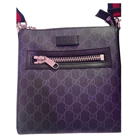 sacoche gucci cuir noir homme